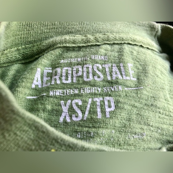 Green Slim Fit Aeropostale T-Shirt - Picture 3 of 3